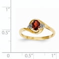 thumbnail image 3 of 14K Diamond & Garnet Ring, 3 of 3