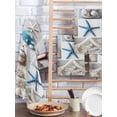 thumbnail image 2 of Coastal Hand Towels Set, Waffle Weave Kitchen Towels 4 Pieces, Summer Beach Starfish Nautical Sea Shell Microfiber Hair Face Bath Tea Towel Absorbent Quick Drying Cleaning Dish Cloths, 15.7"x23.6", 2 of 7