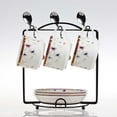 thumbnail image 1 of mmirethe Coffee Cup Holder Stainless Steel Kitchen Mug Plate Storage Rack Hanger Cafe Bar Drying Drinkware Stand Organizer, 1 of 5