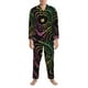 thumbnail image 3 of Fotbe Rainbow Glitter Pijama de Hombre con Estampado de Manga Larga, Conjunto de 2 Piezas, Ropa de Dormir Suave y Cómoda con Bolsillos-Large, 3 of 7