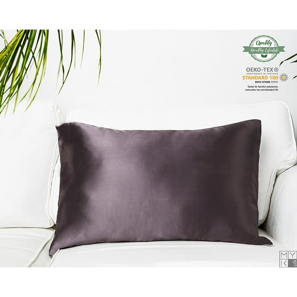 MYK 100 Pure Natural Mulberry Silk Pillowcase, 19 Momme with Cotton