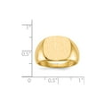thumbnail image 5 of 14K Yellow Gold Ring Band Signet 15.5x14.0mm Closed Back Men's, Size 8, 5 of 5