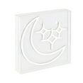 thumbnail image 2 of Starry Crescent 10" Square Contemporary Glam Acrylic Box USB Operated LED Neon Light, White, 2 of 7