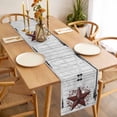 thumbnail image 3 of Table Runner 48 Inches Long for Kitchen Dining, Texas Star Retro Dresser Scarf Farmhouse, Dining Table Decorations for Wedding/Parties, Vintage Red Wooden Berry 13 x 48 In, 3 of 8