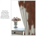 thumbnail image 5 of Cow Print Curtains,Cowhide Curtains Rustic Farm Western Brown Cow Pattern Blackout Print Rod Pocket Window Drapes for Bedroom Living Room 52x84in, 5 of 6
