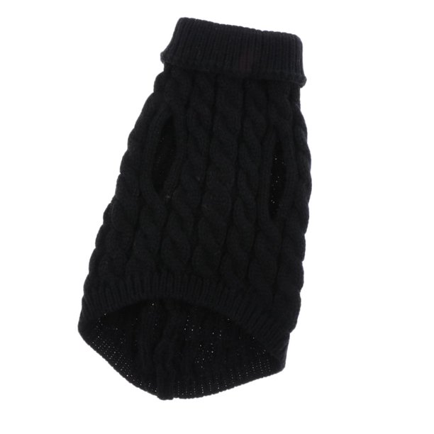 Cálido perro mascota suéteres de punto perro chaleco de invierno para perros Negro-l Yuyangstore Suéteres de invierno cálido