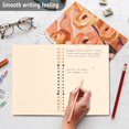 thumbnail image 4 of FORMRS 1-Subject Spiral Notebook 8" x 5" College Ruled 60 Refillable Sheet A5 Hard Cover, 2 Pack, Abstract Orange Flowers, 4 of 7