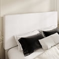 thumbnail image 5 of Amolife Queen Bed Frame, Platform Bed Frame with Upholstered Adjustable Headboard, White, Nubby Fabric, 5 of 14