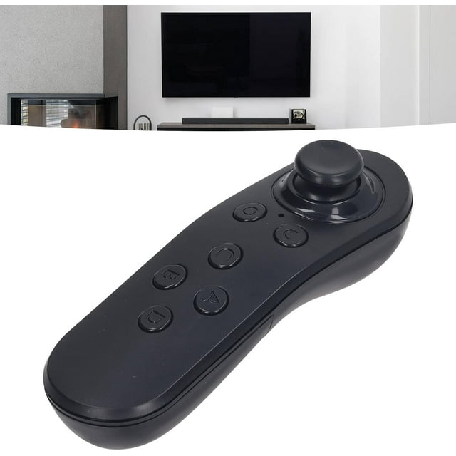 ZOUSSIQI VR Gamepad For iOS, Android, PC, VR Remote Controller Gamepad 4 Modes Remote Controller Joystick Modern Gamepad for Phone, Desktop, PC Remote Control (Black) CA919-19850