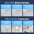 thumbnail image 3 of LUXE Bidet NEO 185 - Self-Cleaning, Dual Nozzle, Non-Electric Bidet Attachment for Toilet Seat, Adjustable Water Pressure, Rear and Feminine Wash (Gold), 3 of 9