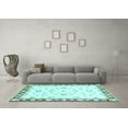 thumbnail image 3 of Ahgly Company Indoor Round Oriental Light Blue Traditional Area Rugs, 3' Round, 3 of 4