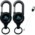 thumbnail image 2 of Retractable Keychain Heavy Duty, Multitool Carabiner Badge Holder, Retractable Keychain Clip Id Holder, Upgraded 58cm Stainless Steel Cord, Suitable for Men and Women White, 2 of 16