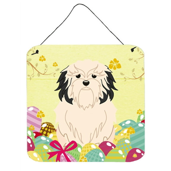 Carolines Treasures BB6019DS66 Easter Eggs Lowchen Wall or Door Hanging Prints