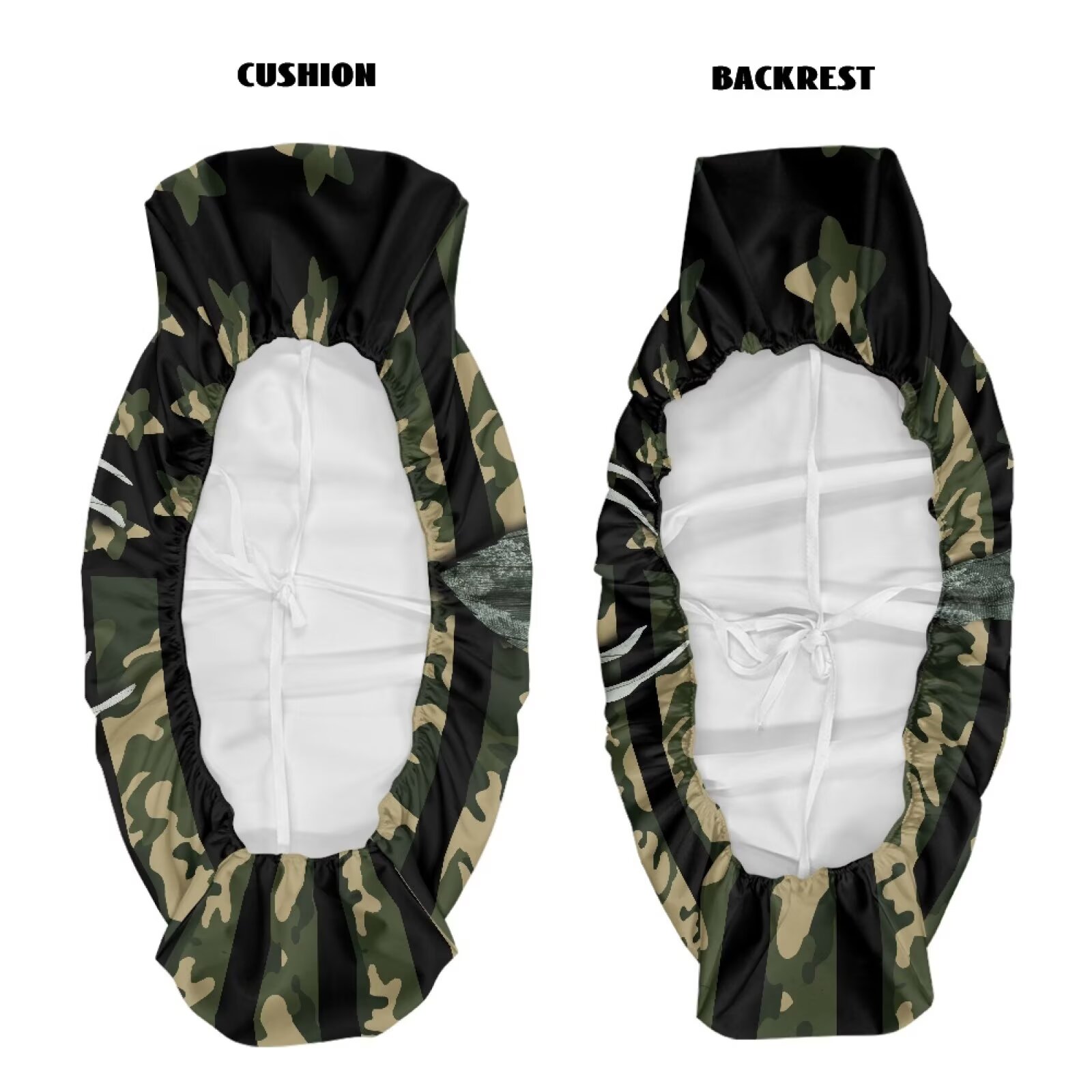 Binienty UTV Dog Seat Covers Compatible With Kawasaki Mule 300 3010 3020 4000 4010 Comfortable Heavy Duty American Flag Elk Camo UTV Seat Cover Set for Kawasaki Mule Outdoor Accessories
