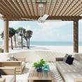thumbnail image 6 of Hunter - Skyflow Outdoor  Ceiling Fan With Light, Wall Control, 52-inch, Matte White, Modern-style, 3-speed WhisperWind Motor, 52611, 6 of 15