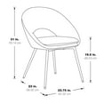 thumbnail image 2 of Millie Accent /Dinning Chair in Navy Fabric and Black Legs, 2 of 7