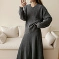 thumbnail image 6 of GigrtiJin Knitted Outfits for Women Long Sleeve Crewneck Pullover Sweater and Midi A-Line Skirt Elegant 2 Piece Sets, 6 of 6