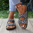 thumbnail image 3 of SACFOF Slide Sandals for Women with Soft Cork Footbed and Strap, Ladies Fashion Platform Slide Sandals Comfortable Slip On Style, 3 of 6