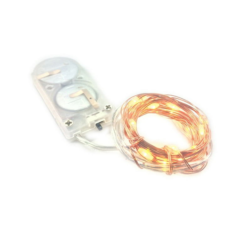 7 FT  20 LED Weatherproof Battery Operated Copper Wire Warm White