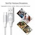 thumbnail image 6 of Aioneus Short USB C Cable 2FT Fast Charging Nylon Braided Type C Charger Cable for Samsung Galaxy S20/S10/S9/S8/Note 9/8, 6 of 8