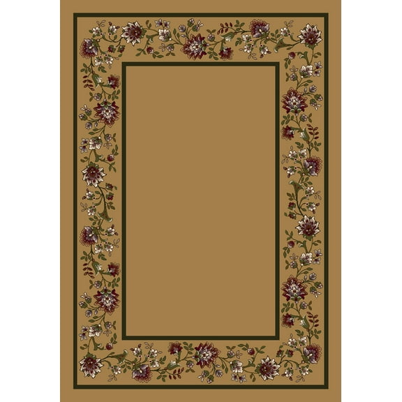 8x8 Milliken Yellow Area Rug Round Khorrasan Maize II - Aprx 7' 7" x 7' 7"