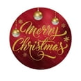 thumbnail image 2 of PONPRNGY Christmas Decoration Circular Carpet Snowflake Christmas Tree Pattern Floor Mat Holiday Party and Living Room Decoration 31.5x31.5in, 2 of 6