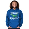 thumbnail image 4 of Funny Dino Puns Are Pterrible Joke Hoodie Sweatshirt Women Men Brisco Brands M, 4 of 6