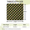 thumbnail image 2 of Yellow Lemon Fruits Black Pattern Square Fitted Tablecloth with Elastic Edge,Square Table Cover,Washable Elastic Table Cover for Home Kitchen Party Decor 34"x34", 2 of 6