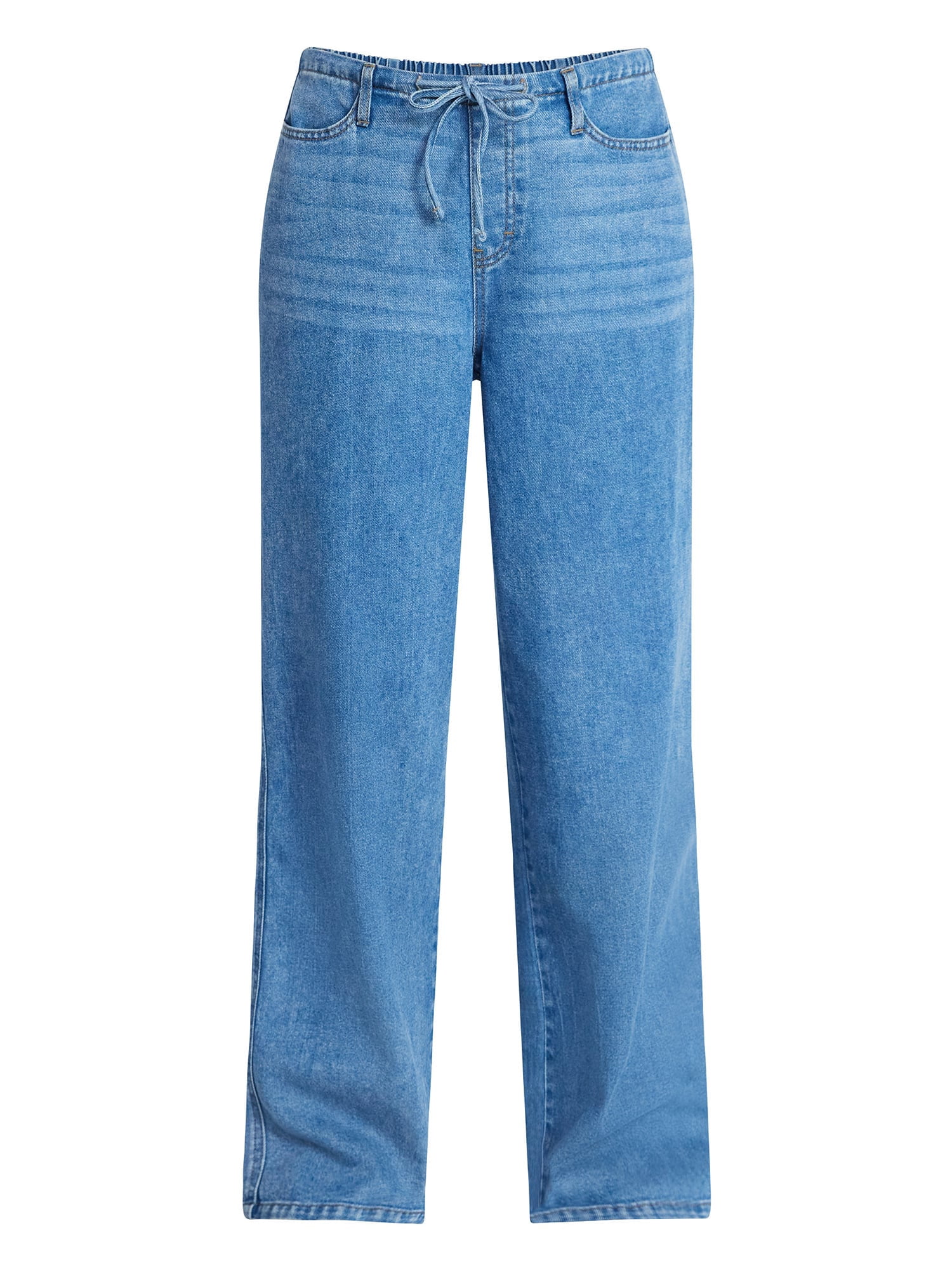 No Boundaries Mini Waist Wide Leg Pants, 31" Inseam, Women's XXS-XXL