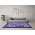 thumbnail image 3 of Ahgly Company Indoor Round Abstract Blue Modern Area Rugs, 8' Round, 3 of 4