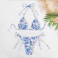 thumbnail image 4 of Trajes de Baño de Cintura Alta para Mujeres Bikini Conservador de Color Sólido Dividido, Traje de Baño Retro de Moda, 4 of 6