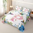 thumbnail image 3 of Castle Fairy Floral Letter P Hummingbird Bed Spread Queen for Women,Watercolor Print Queen Coverlet Set, 3 of 7