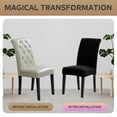 thumbnail image 6 of Chair Covers, Dining Room Chair Covers, Stretch Kitchen Chair Covers/Dining Room Chair Covers Set of 4, Removable Washable Dining Chair Slipcovers for Home, Hotel, Banquet, 6 of 7