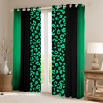thumbnail image 2 of Homewish Cheetah Leopard Print Black Out Curtains, Chic Cartoon Polkadot Curtains Pack of 2 (42x63 Each), Black Green Stripes Ombre Bedroom Curtains, Blackout Curtains Home Decor, 2 of 6