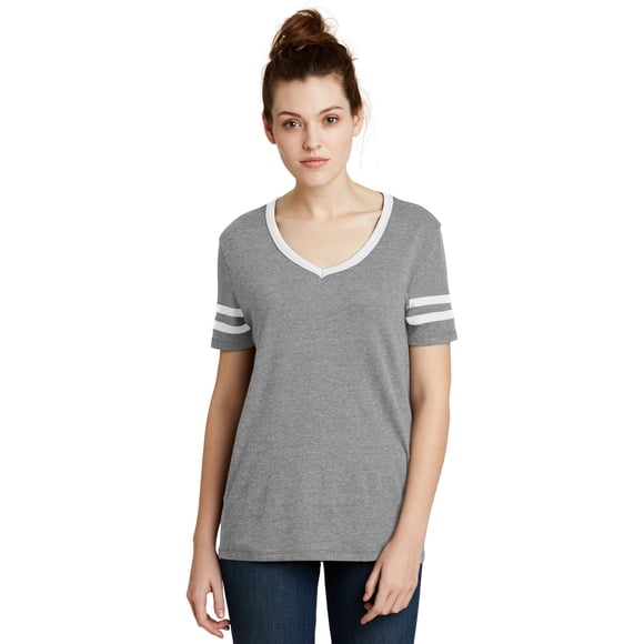 Varsity Tee Mujer Smokegrey/Blanco Small Ropa alternativa 05058BP-063