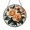 Acrylic 3.5 Inch, variant on Peach Colored Carnation Floral Design Stained Glass Style Window Hanging Suncatcher, Classic Flower Art Gift