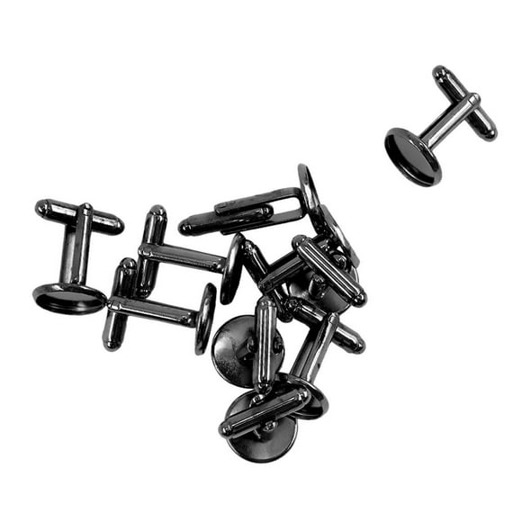 10 Piezas de Gemelos, Gemelos en , Gemelos , Bandejas de Ajuste en , Gemelos Franceses, Base de , Gemelos, Cabujón, negro Gloria Gemelos de mancuernas en blanco