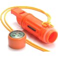thumbnail image 3 of Dos (2) silbatos de emergencia 5 en 1: brújula de rescate de pedernal con almacenamiento a prueba de agua. TUNC Sencillez, 3 of 5