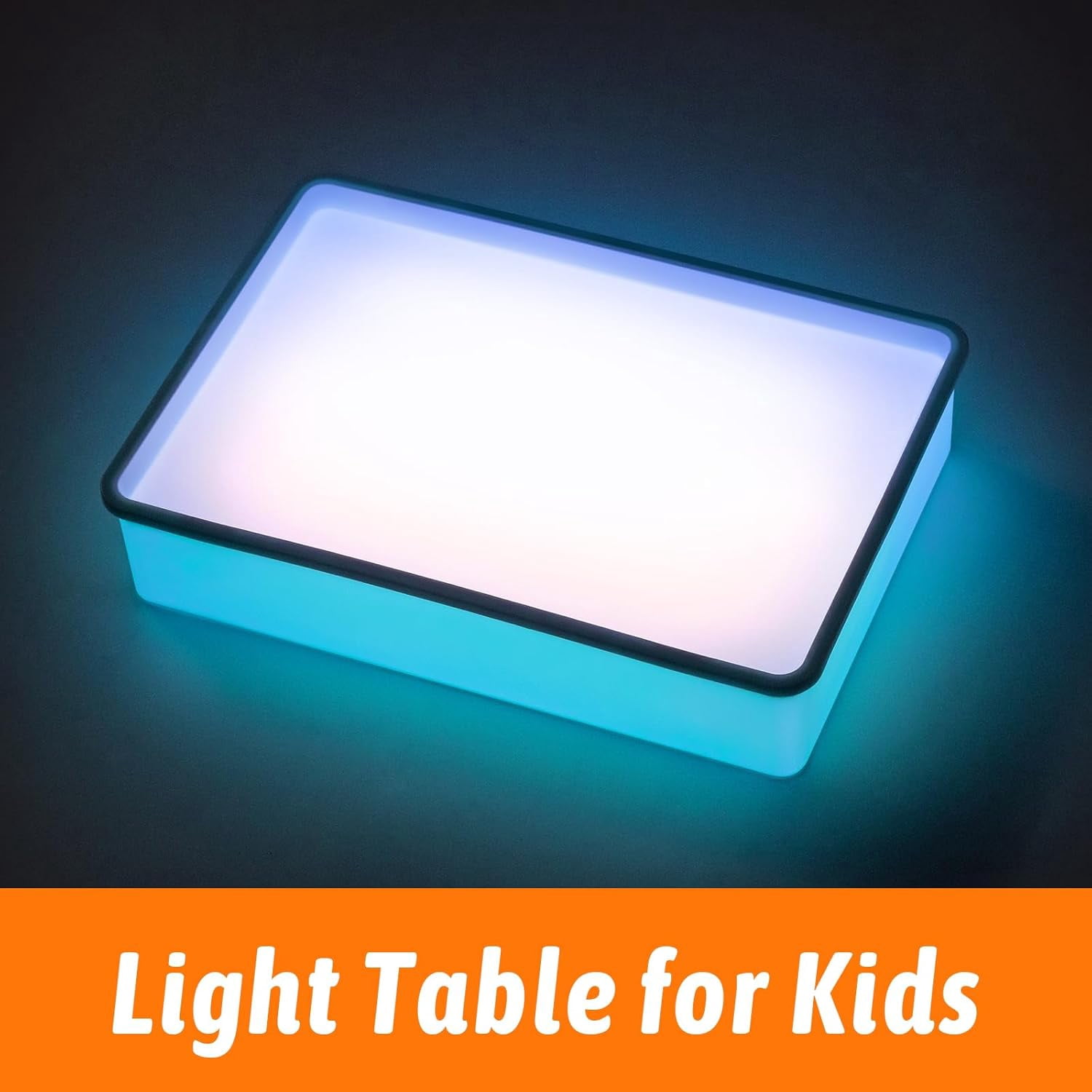 Sand Painting Light Box – Kids Light Table for Creative Art, 2 Color Temperatures & 10 Brightness Levels, Classroom & Home Use (Blue)