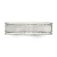 thumbnail image 3 of Auriga Fine Jewelry 925 Sterling Silver 6 mm Brushed Flat Grooved Fancy Band for Women Size 11, 3 of 8