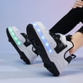 thumbnail image 5 of Kids Roller Skates Light up Shoes with Wheels Shoes LED USB Charging Roller Sneakers for Girls Boys Birthday Christmas Gift, 5 of 16