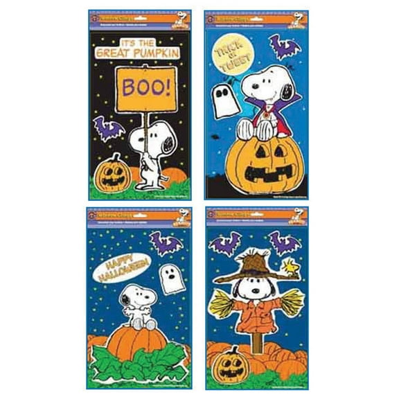 Product Works Halloween Gel Clings 4 Assorted Styles 6" X 10" 6"
