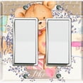thumbnail image 1 of Metal Light Switch Wall Plate Outlet Cover (Teddy Bear Love Heart Flower Bouquet Present Butterfly Wreath - Double Rocker), 1 of 2