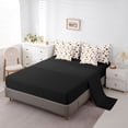thumbnail image 5 of Castle Fairy Basketball Print King Bedding 7pcs, Sport Stars Print King Bed in a Bag, White Orange Black,Black Reversible, 5 of 7
