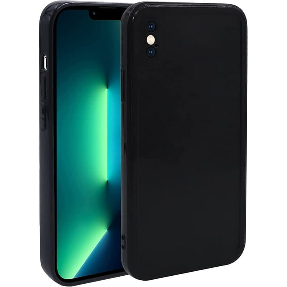Case for iPhone X/iPhone Xs (5.8 inch), Shockproof Cover Case for iPhone X/iPhone Xs Simplicity Back Case, Durable Protective Phone Case, Black