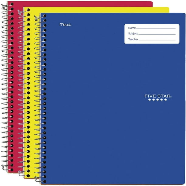 Five Star Interactive Notetaking, 1 Subject, College Ruled Spiral