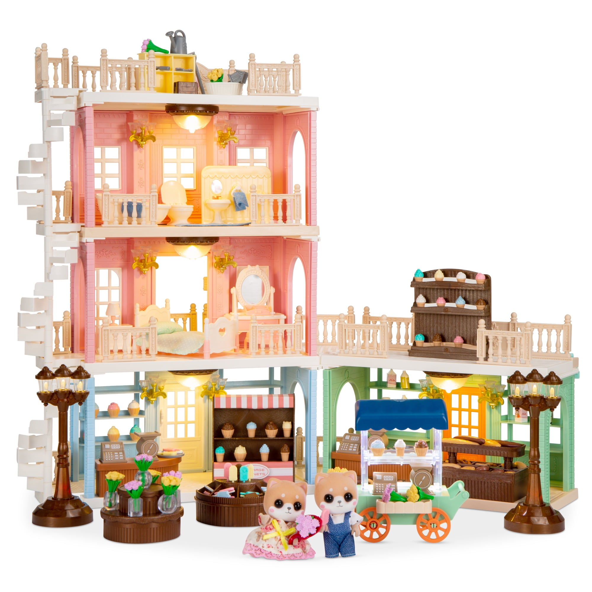 Best Choice Products Deluxe Cottage Dollhouse Mansion Pretend Toy