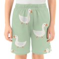 thumbnail image 2 of Cute Geese Pattern Athletic Shorts Breathable with Comfort Fit Drawstring Casual Sweatshorts Medium, 2 of 9