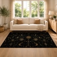 thumbnail image 2 of Gelasgo Celestial Moon Sun Velvet Area Rug, Vintage Astrology Decorative Carpet, Dark Boho Indoor Floor Mat for Bedroom Living Room Office Dorm Home Decor, 2 of 5