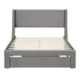 thumbnail image 3 of SESSLIFE Upholstered Platform Bed, Full Bed with a Storage Drawer, Gray Full Bed Frame, Storage Platform Bed Frames, Hold 600 LBS, No Box Spring Needed, Easy Assembly, 3 of 10